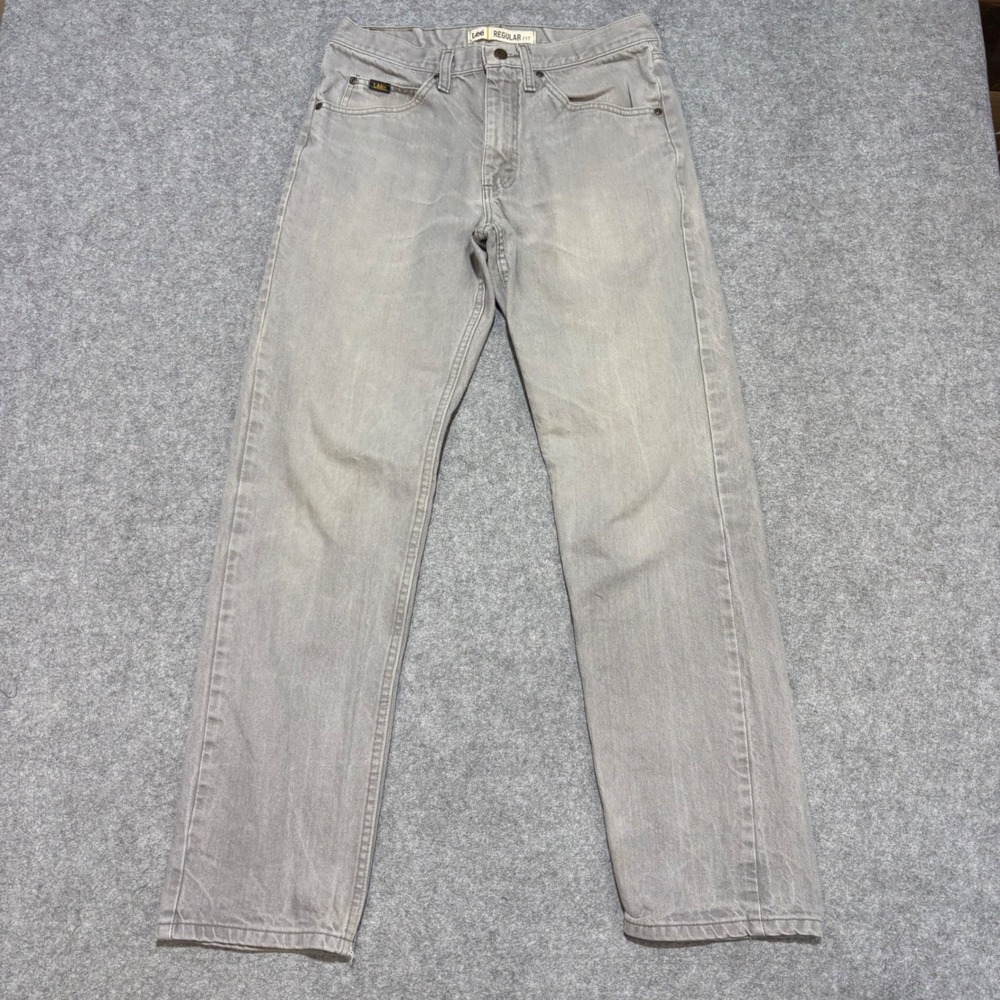 Lee Regular Fit Mens Gray Straight Leg Denim Jeans 32x32 2008960